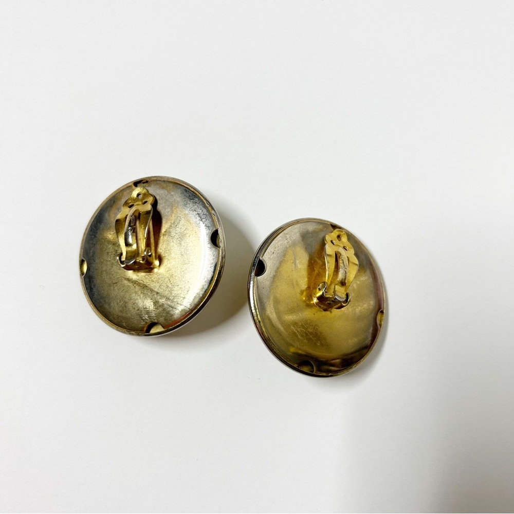 Vintage Ellen Designs lion head clip on earrings - Picture 4 of 5